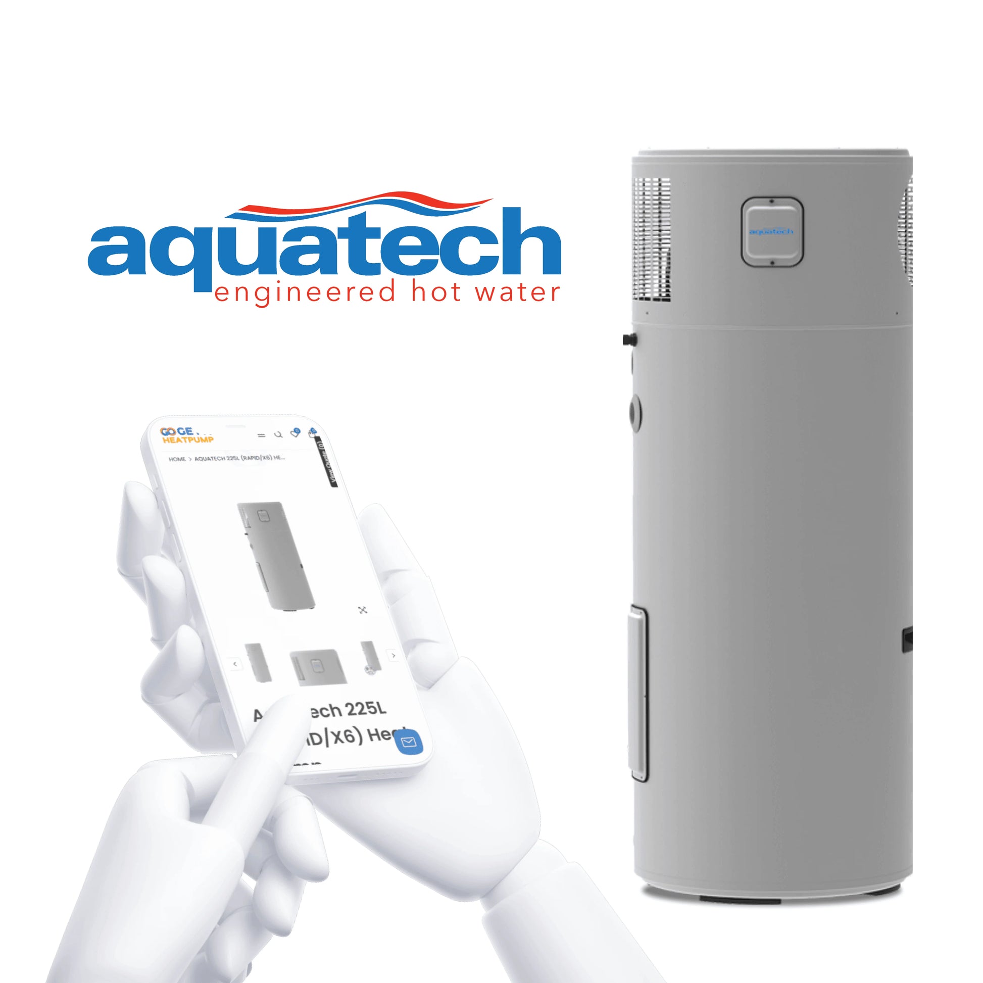 Aquatech Dynamic X8 - 268L – Heat Pump Hot Water Systems - The Best in ...